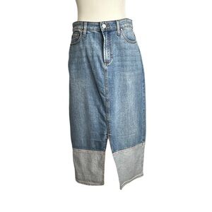 Chico’s light blue denim western skirt midi length Chico’s size 0 U.S.A size 4